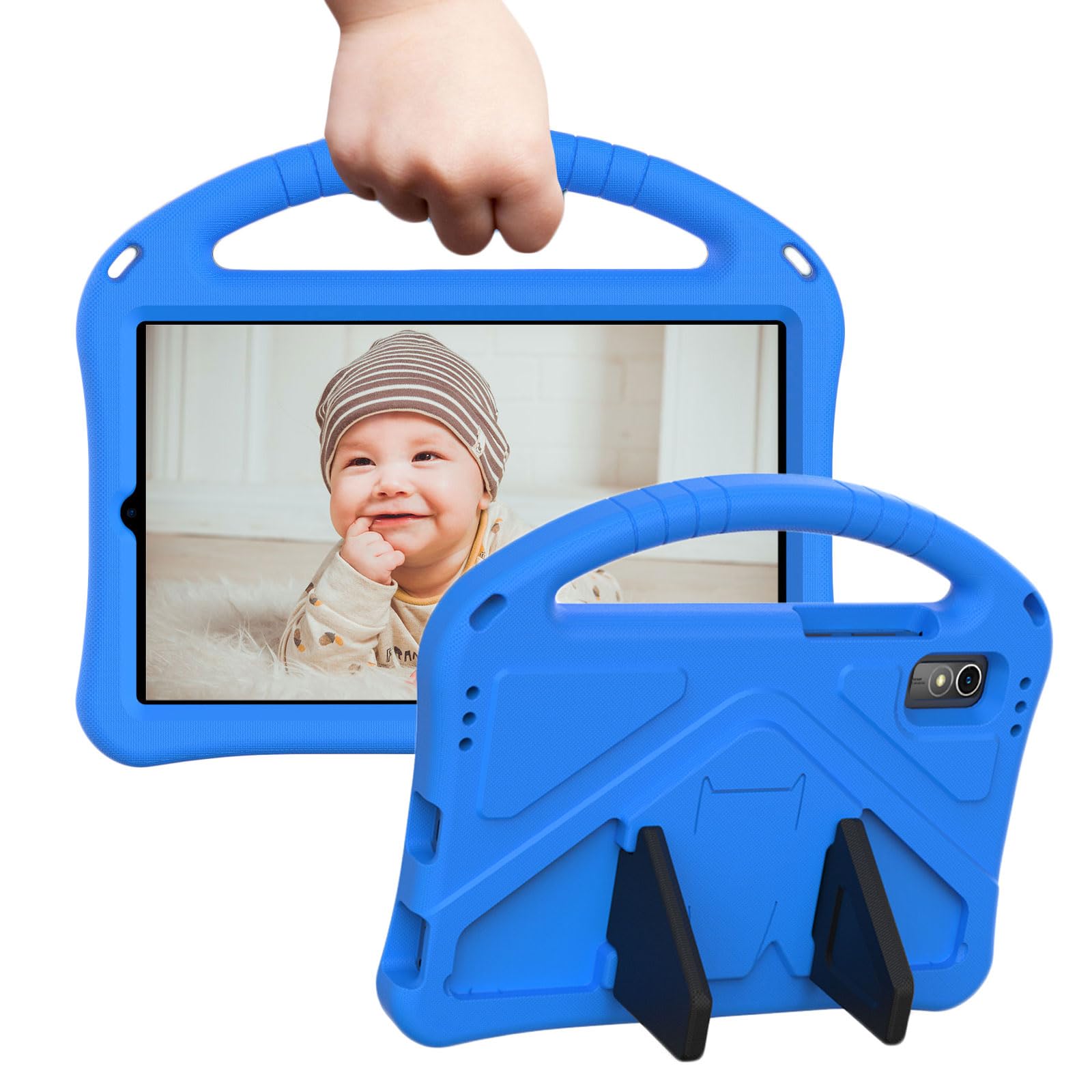 Tading Kids Case for 9 Inch Lenovo Tab M9 2023 Released Tablet, Children Friendly EVA Foam Protective Stand Handle Cover for Lenovo M9 9" Tablet - Blue