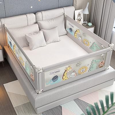 EAQ Bed Rail Toddlers Guard for Double Bed Multi Gear Adjustable Height 3 Pack