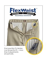 Dickies Khaki Big Boys' Flex Waist Slim Stretch