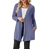 Cardigans Sweaters for Women Lightweight Long Sleeve Open Front Casual Fall Winters Cardigan with Pockets (S-3XL)