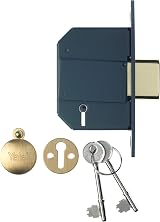 Yale 5 Lever Mortice Deadlock BS3621 Visi Pack Brass 2.5 inch backset view 2