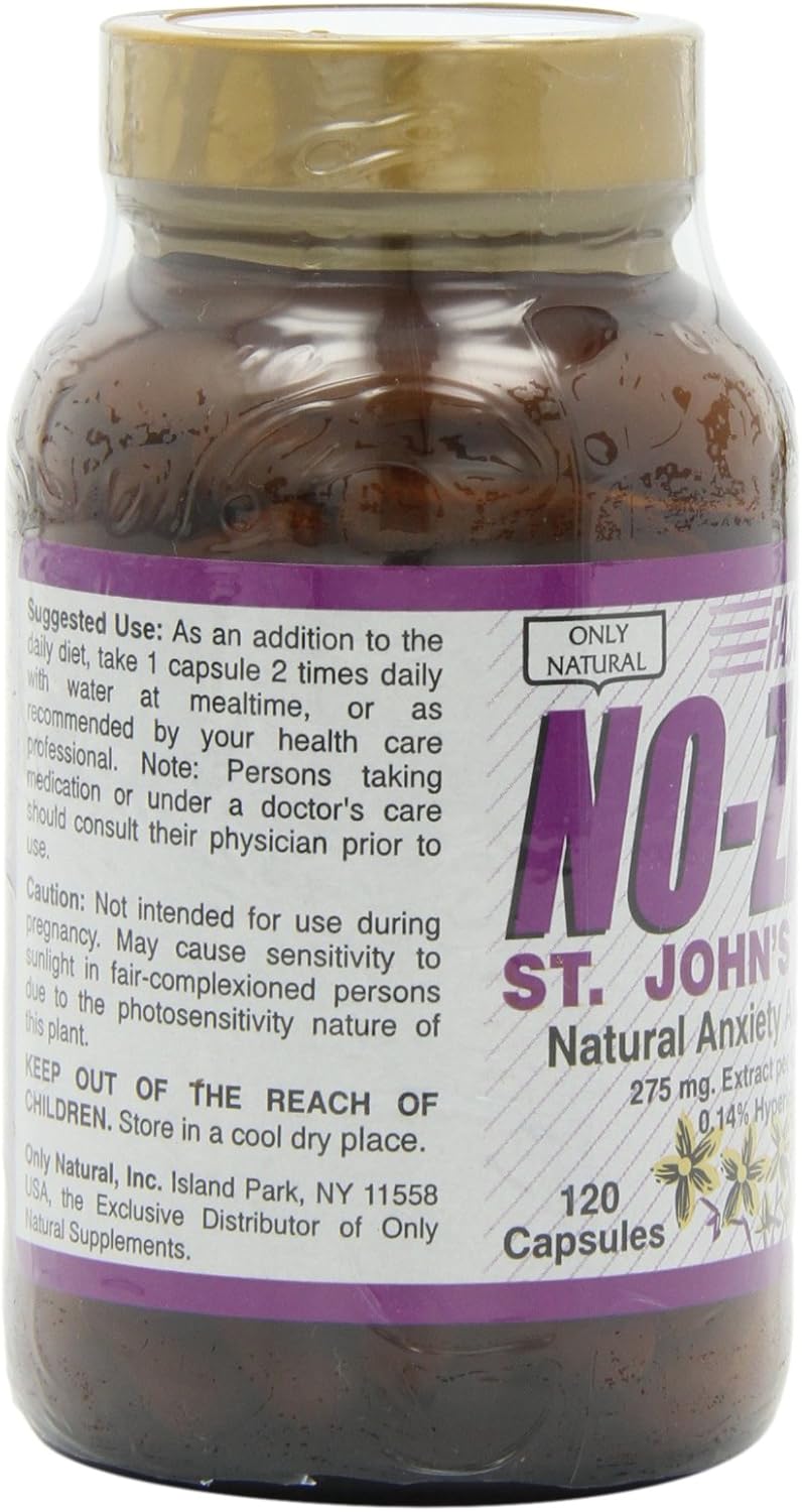 Only Natural St. Johns Wort (no Zac) 450 Mg, 120-Count: Health & Personal Care