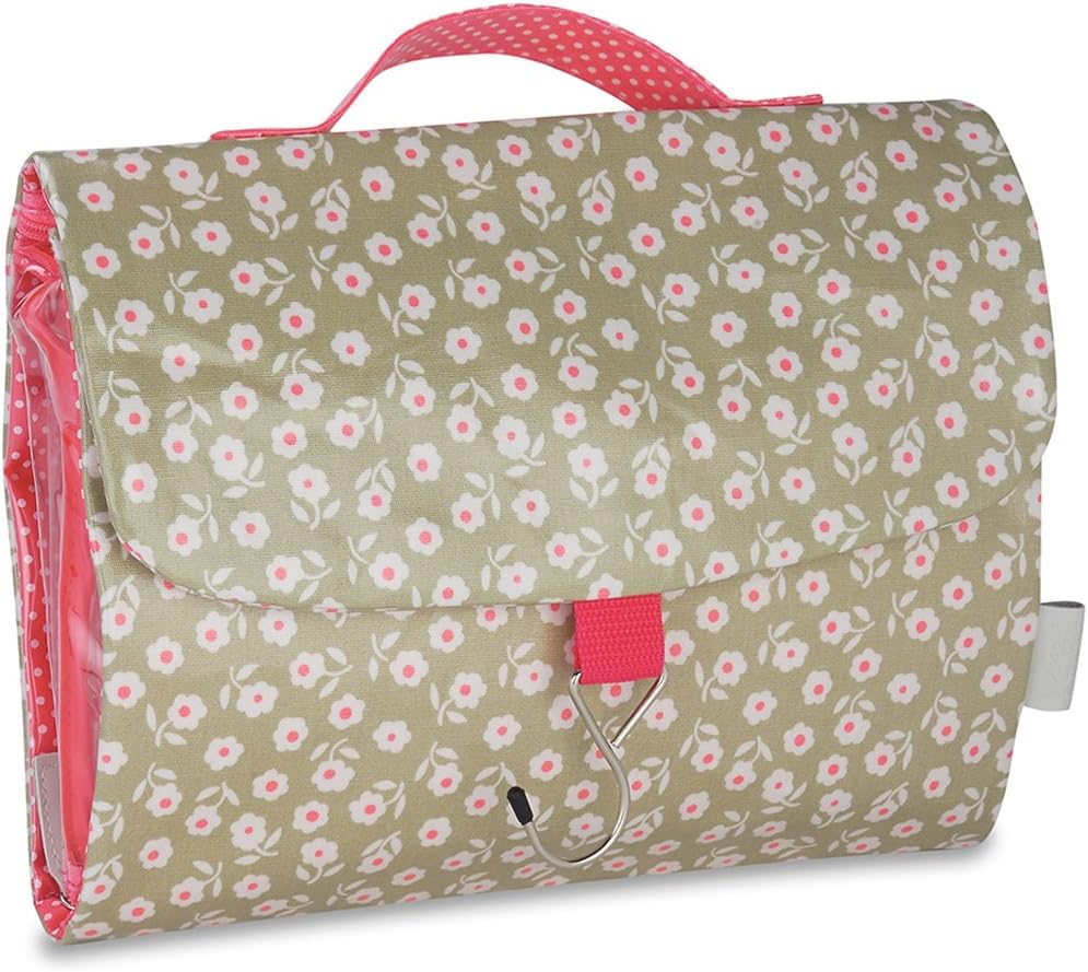 Victoria GreenThreefold Hanging Wash Bag in Daisy Sage
