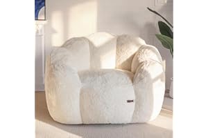 MAXYOYO Bean Bag Chair for Adults, Floral Shaped Bean Bag Sofa, Ultra Soft Faux Fur Floor Sofa, Reading Chair Lazy Couch for 