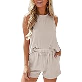 SHEWIN Women's Summer 2 Piece Outfits Shorts Sets Matching Set Loungewear 2026