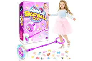 Getatoy Ankle Skip Ball for Kids: Toys for 4-8 Years Old Girls, Outdoor Toys Gifts for Kids Ages 8-12 6-8 Skip Toy 8 Year Old Girl Birthday Gift