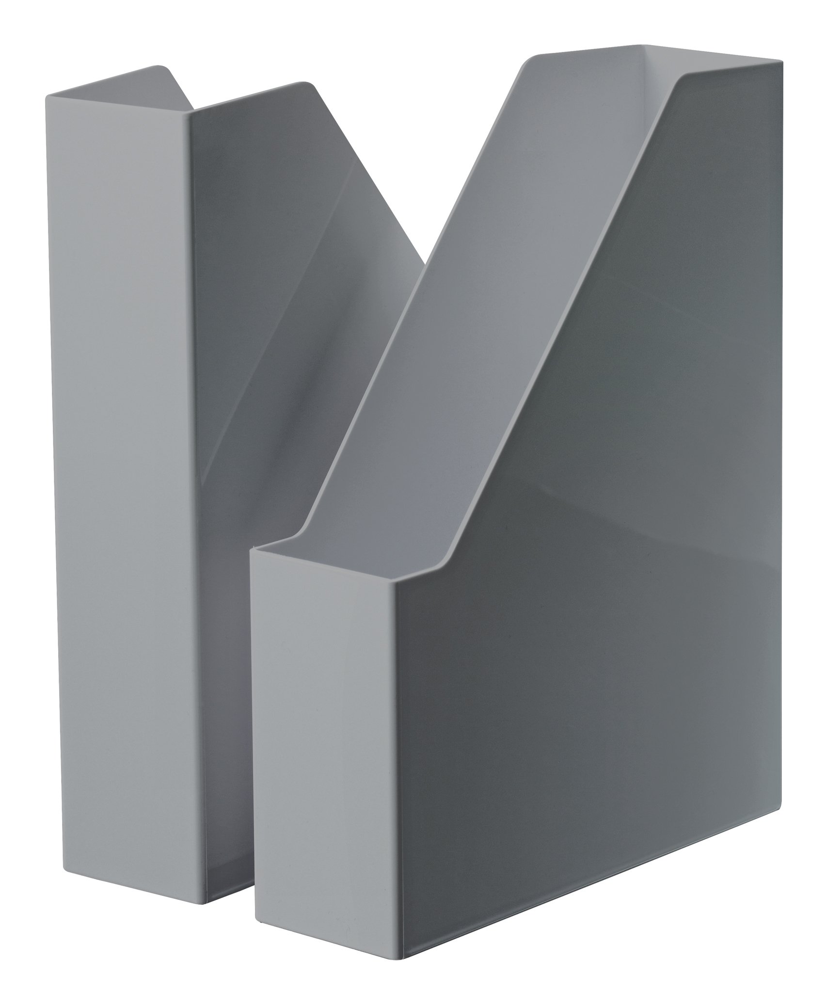 HAN i-Line 16501-191 Magazine File Pack of 2 Elegant Modern High-End File Folder for Notebooks, Magazines and Folders up to A4/C4 Format Dark Grey