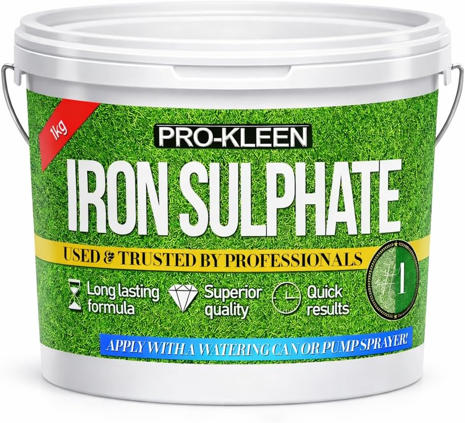 Pro-Kleen Iron Sulphate 1KG Lawn Conditioner - Turf Hardener & Fertiliser