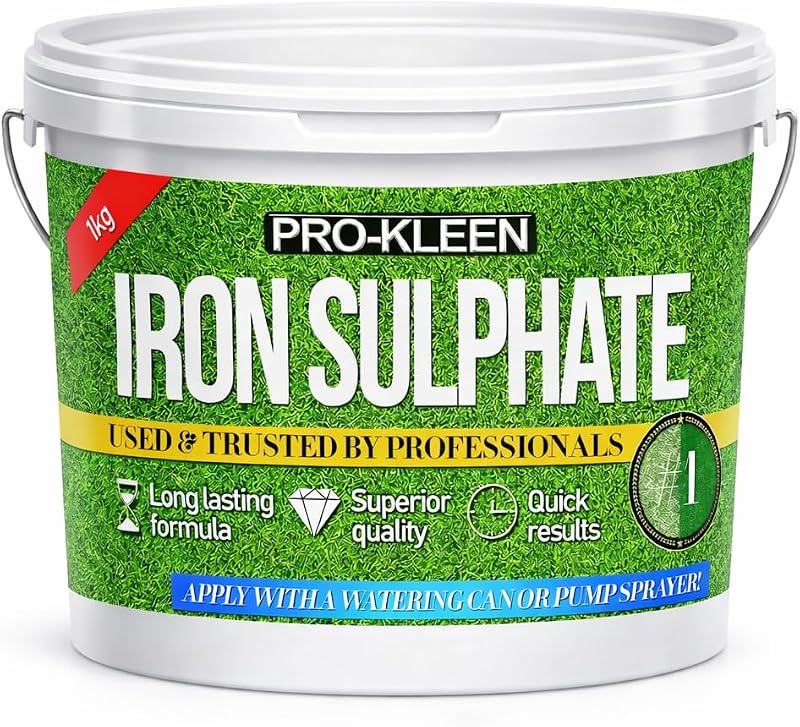 Pro-Kleen Iron Sulphate 1KG Lawn Conditioner - Turf Hardener & Fertiliser