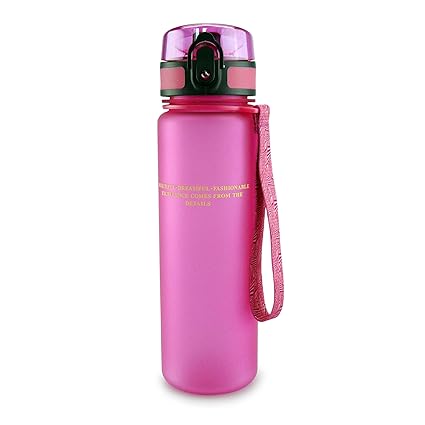 SMARDY Tritan Wasserflasche Trinkflasche pink - 1000ml - aus BPA-freiem Kunststoff - einfach zu öffnen - umweltfreundlich
