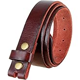 Genuine Full Grain 100% One Piece Leather Casual Belt Strap (1-1/8") / Women's Dress Belt (3/4"),Multi-Style Options