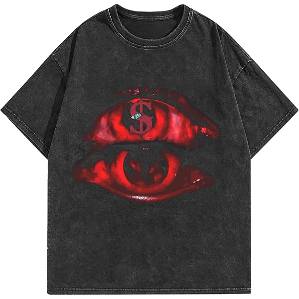 Qualitup Spider Letter Graphic T-Shirt Men's Hip Hop Streetwear