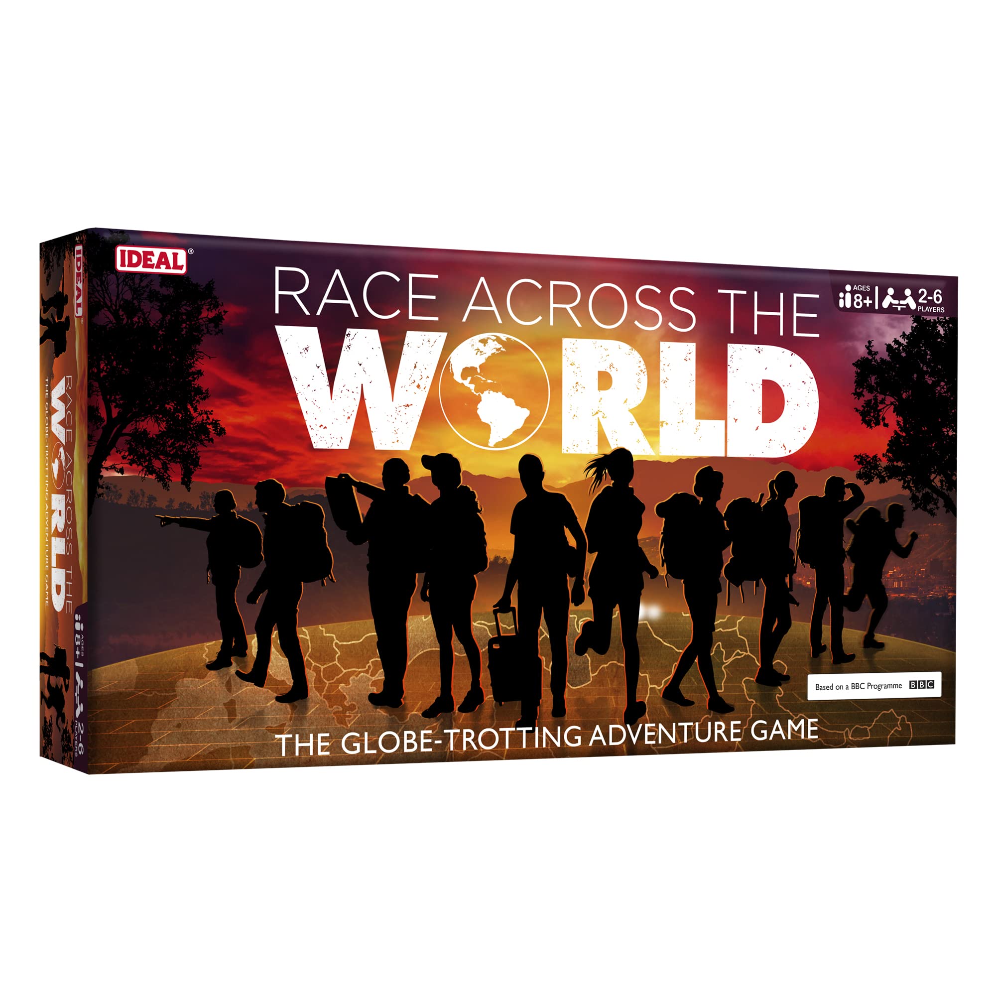 IDEAL Race Across the World Board Game | The Globe-Trotting Family Adventure Game! | For 2-6 Players Age 8+ | Based on The Hit BBC TV Show | Suitable for Kids & Adults | Race & Challenge Your Friends