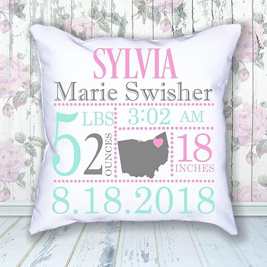 personalized baby pillow keepsake