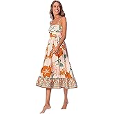 Maaji Womens Maaji Nostalgic Florals Ollari Midi Dress