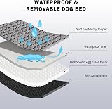 JOEJOY Large Dog Bed Orthopedic Memory Foam 89x64x17 cm Grey view 4