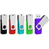 Aiibe 5 Pack 64 GB Flash Drive USB Sticks Thumb Drive 64 GB USB 2.0 Flash Disk Jump Drive Multi Pack USB Stick Pack Zip Drive