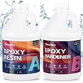 ZYNNORIX Resin Epoxy 1 Gallon,3&times;UV Resistant,Self Levefing, Best for DIY, Art, River Table, Wood, Flower, Molds Casting,Crystal Clear Epoxy Resin - for Beginners &amp; Pros