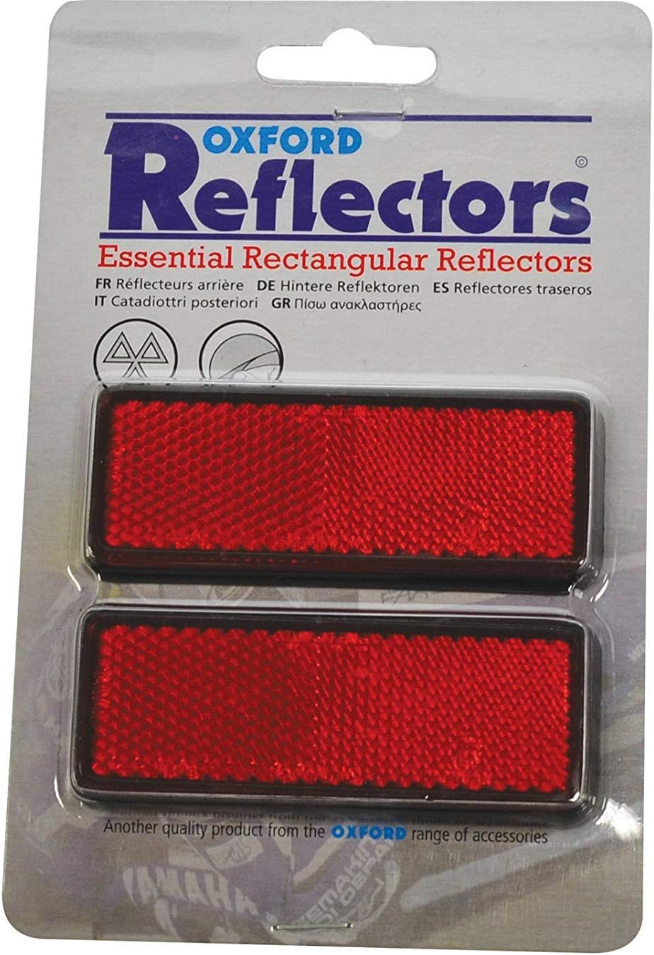 Oxford Reflectors Adhesive MOT Compliant, red