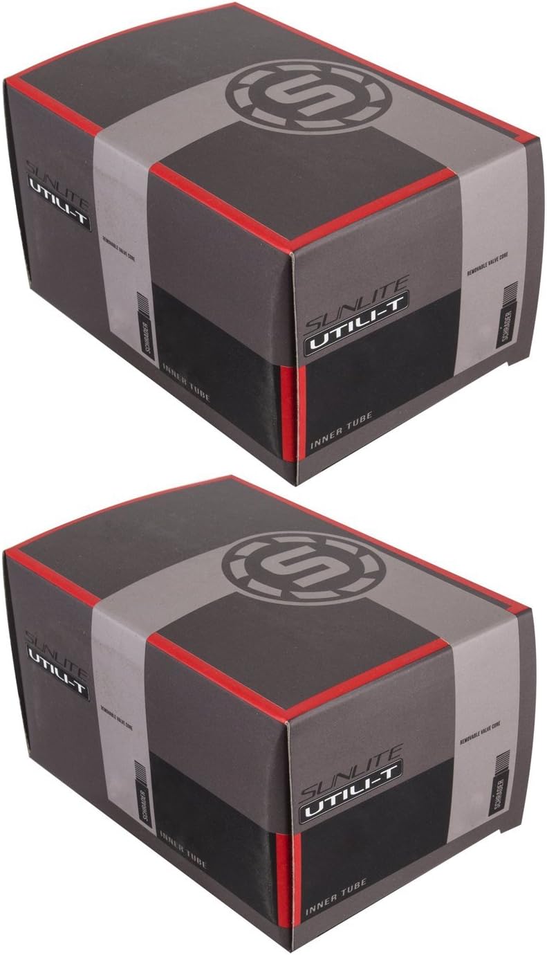 Sunlite Utili-T Inner Tube 63732 26" x 1.95-2.125" 32mm Schrader Valve Value Pack 2 Pack