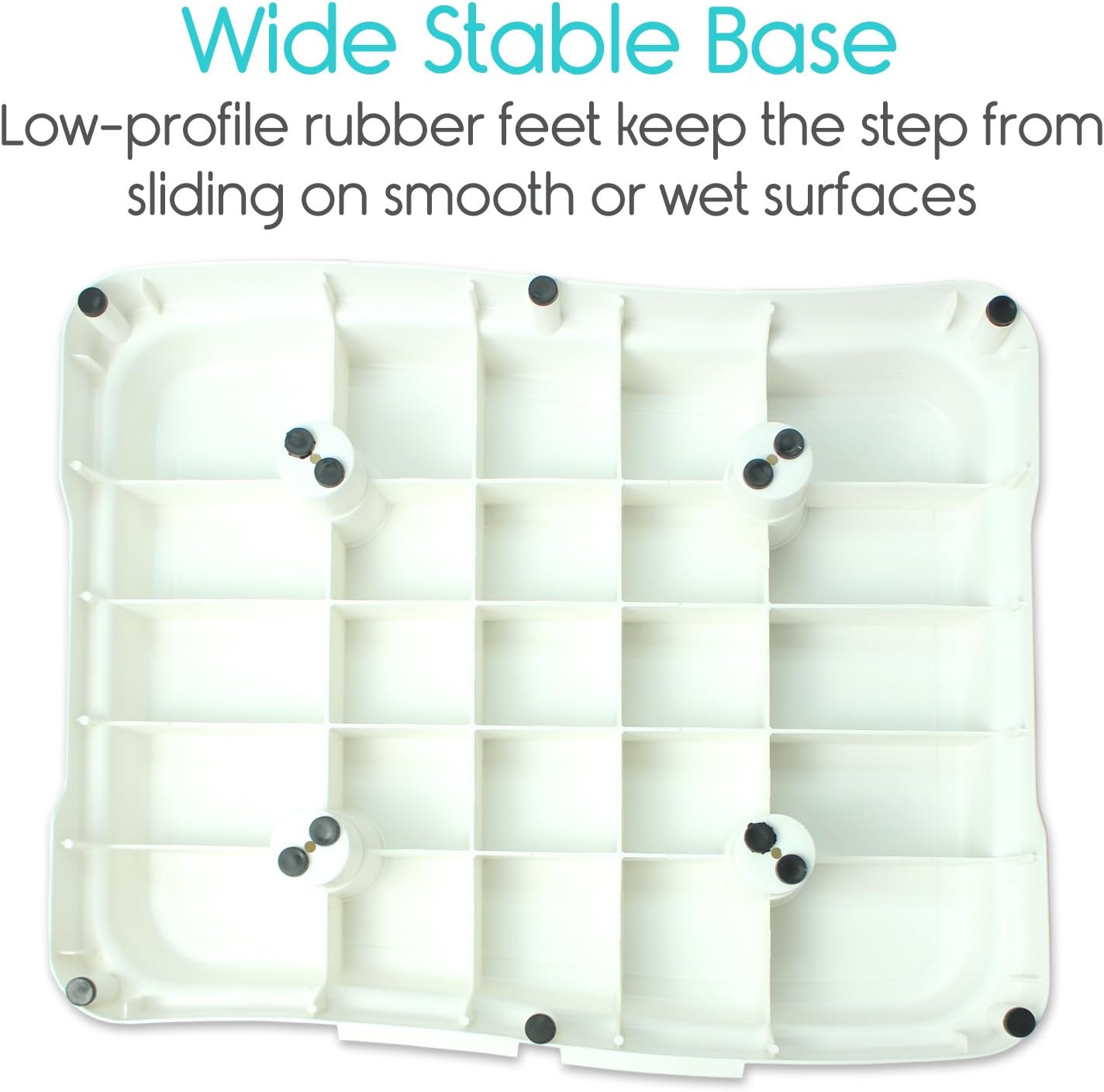 Vive Bath Step (4 inch) - Slip Resistant Shower Stepping Stool - Elevated Bathroom Safety Aid for Handicap, Elderly Seniors Entering, Exiting Bathtub - Nonslip Heavy Duty Bathtub, Bed, Kitchen: Health & Personal Care