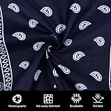 Aomig Bandana Head Scarf Navy Blue Paisley Unisex Multi-Use Headwrap view 3