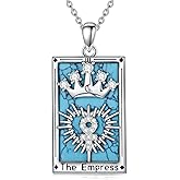 MISTBEE Tarot Card Necklace Sterling Silver Turquoise Tarot Pendant Tarot Card Jewelry for Women Men
