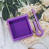 PIAOLGYI Fuse Bead Single Needle Tweezer & Aligner Tray Set,Fuse Bead Sorting Tray(9 CM) (Purple)