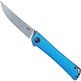 CRKT Kalbi EDC Folding Knife with Liner Lock, Blue, 7540 | 3.28" Clip Point Blade, 440 Steel for Edge Retention, Lightweight Aluminum Handle, Smooth IKBS Pivot, Lanyard Hole