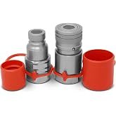 Summit Hydraulics 1/2" Skid Steer Bobcat Flat Face Hydraulic Quick Connect Couplers/Couplings Set w/Dust Caps
