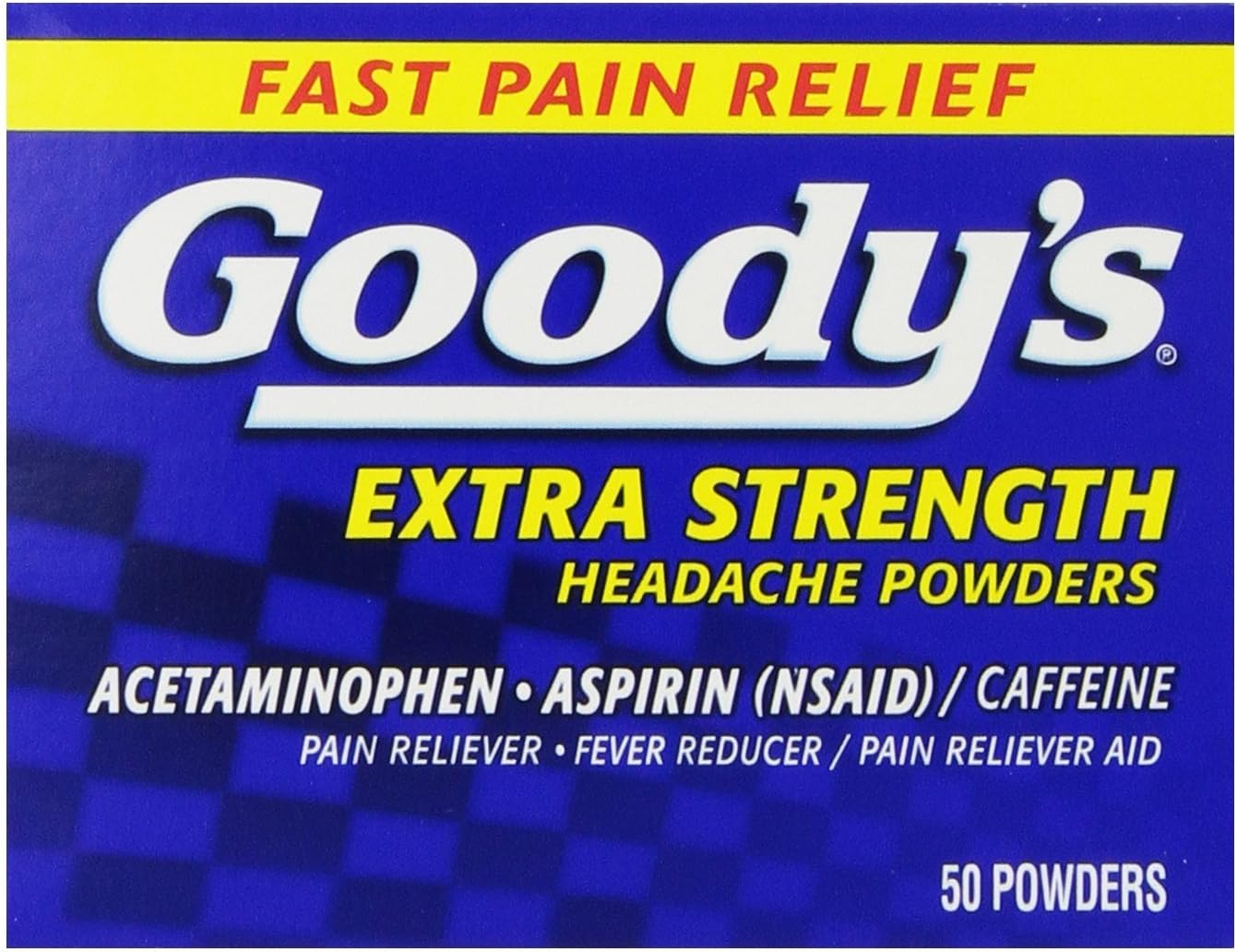 Goody's Extra Strength Headache Powders, 50 Powder Per Box (4 Pack)