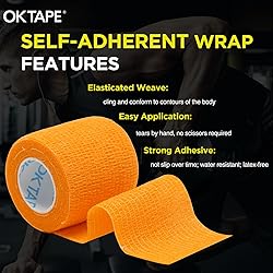 OK TAPE 12 Rolls Self Adhesive Bandage