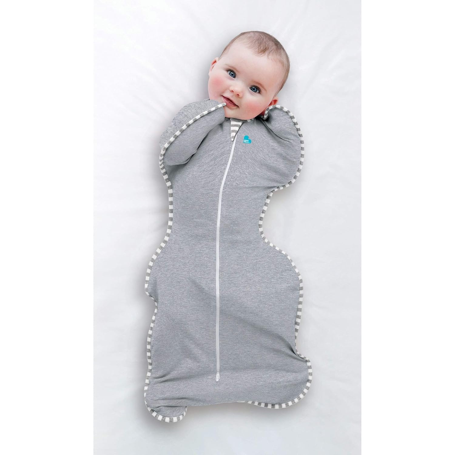 Love To Dream Swaddle UP, Gray, Small, 8-13 lbs., Dramatically Better Sleep, Allow Baby to Sleep in Their Preferred arms up Position for self-Soothing, snug fit Calms Startle Reflex: Baby