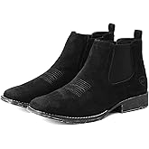 IUV Genuine Cowhide Suede Chelsea Boots For Men Western Boots Ankle Boot Casual Dress Slip On