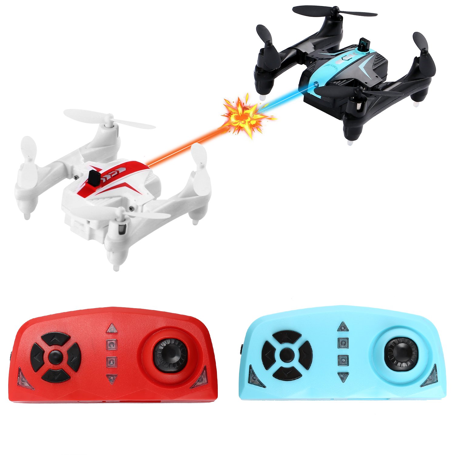 Mini Drone Wars Battle Drones Mini Battle Drones for Air War with 4 Channel and Infrared Fighting Function, Headless Mode and Emergency Stop, Toy Drone for Beginner & Kids Fighting