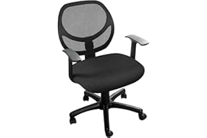 Leorate Office Chair Seat Covers,Universal Computer Desk Chair Slipcover Stretchable Waterproof Rotating Chair Seat Cushion Protector Cover