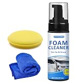 CYTITZHN Multipurpose Car Interior Foam Cleaner for Seats, Carpets & Dashboard – Deep Cleaning Formula for Fabric, Leather, Plastic Surfaces | Car Detailing Kit & Upholstery Cleaner (5.1Oz/150ML)