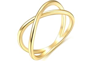 Valloey Rover 14K Gold Plated Dainty CZ Dainty Diamond Stackable Ring Eternity Bands Minimalist Jewelry Gift