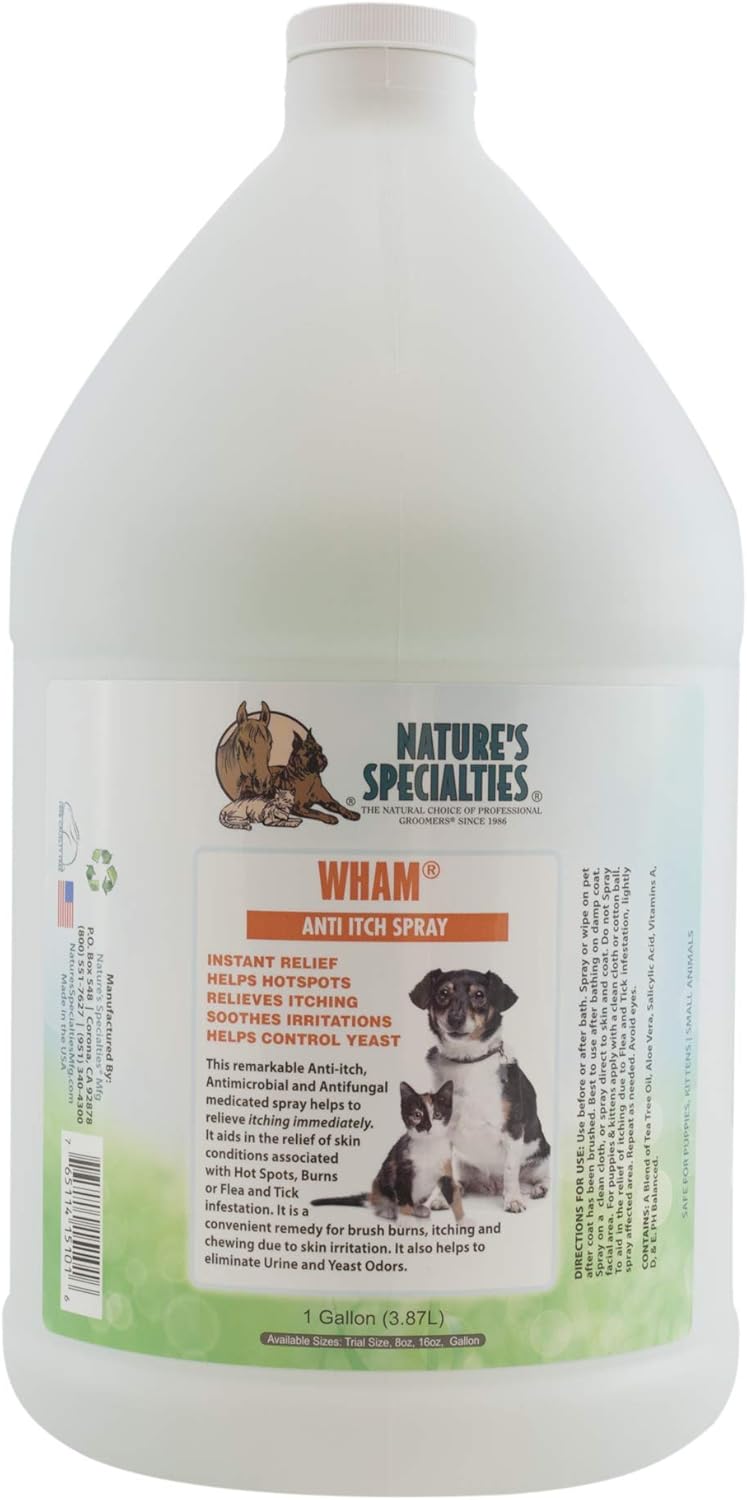 Nature's Specialties Anti-Itch Medicated Dog Spray for Pets, Ready to Use, Made in USA, Wham Anti-Itch, 16oz : Pet Itch Remedies : Pet Supplies