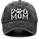 Waldeal Women's Embroidered Dog Mom Hat Adjustable Denim Baseball Cap