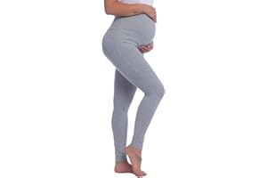 Joyaria Maternity Leggings Over The Belly Cotton Pregnancy Tight Pants Stretchy Comfy Yoga Workout Activewear S-XXL