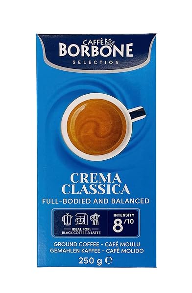 CAFFÈ BORBONE GROUND COFFEE – 8.8 OZ FRESHLY ROASTED MISCELA NOBILE (BLU) BLEND FOR ESPRESSO MACHINES INTENSITY 8.5/10, STRONG AND SWEET MADE IN ITALY