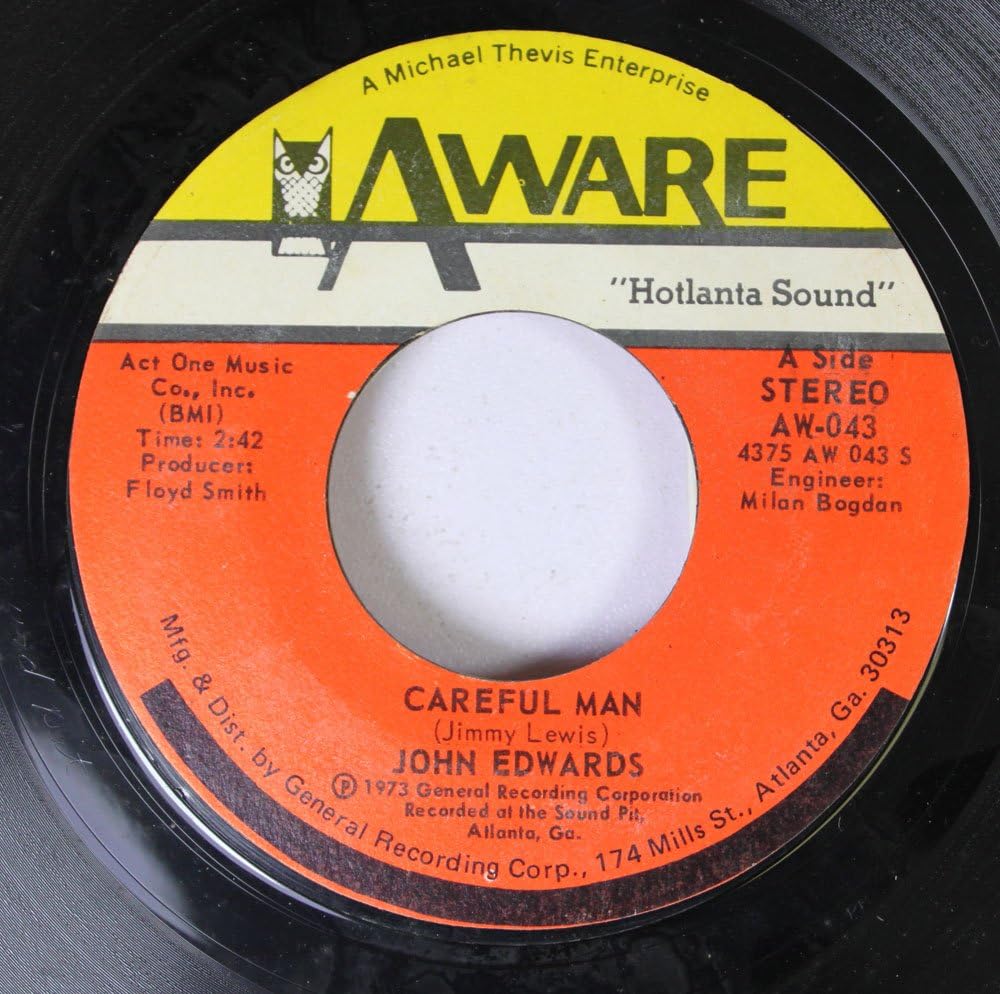 JOHN EDWARDS 45 RPM Claim Jumpin' / Careful Man Amazon.co.uk Music