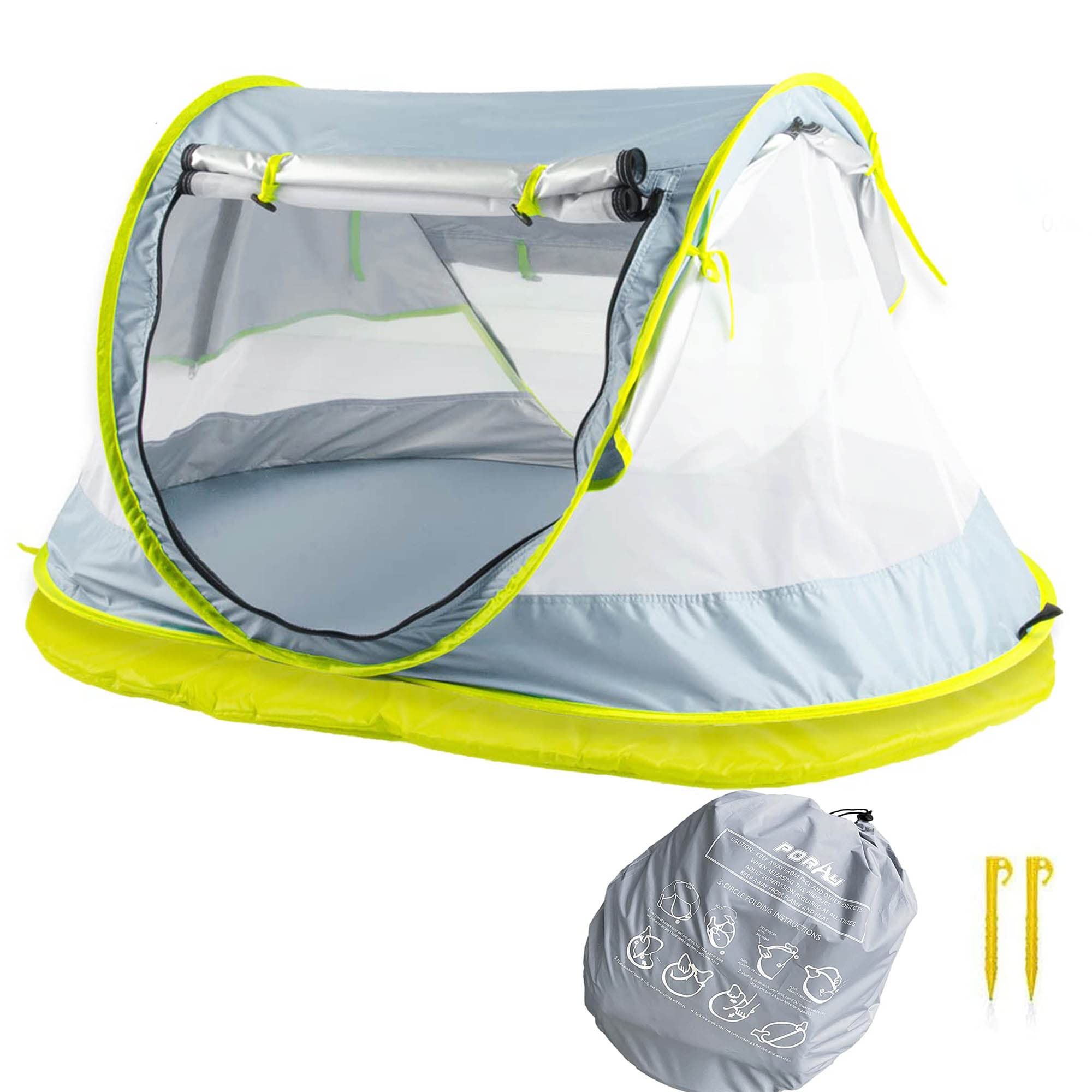 Photo 1 of ***PARTS ONLY***Portable Pop Up Kids Beach Tent with Mat UPF 50+ Sun Shelter for Mosquito Net,Large Sunshade Kids Travel Tent with Mat and 2 Stakes