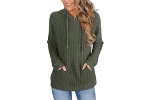 Misyula Style Womens Fashion Hoodies Long Sleeve Drawstring Jumpers Sweatshirt with Pockets Fall Casual Tops