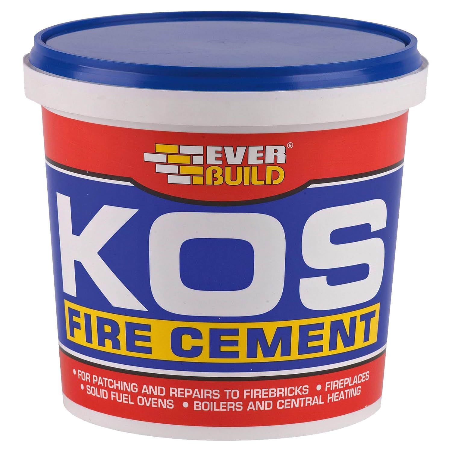 Everbuild KOS Fire Cement Cartridge – Ready to Use – Resistant to Temperatures Up To 1250˚C – Black – 1kg
