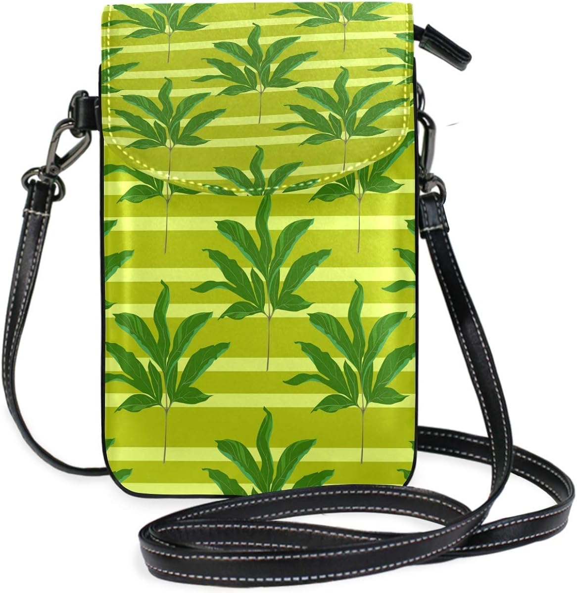 Cell Phone Purse Vintage Green Floral Small Bag Cell Phone Purse Wallet