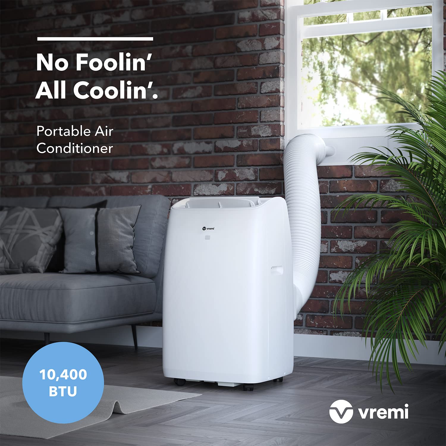 Vremi 14000 BTU Portable Air Conditioner Easy to Move AC Unit for