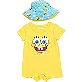 SPONGEBOB SQUAREPANTS Baby Romper and Hat Newborn to Infant