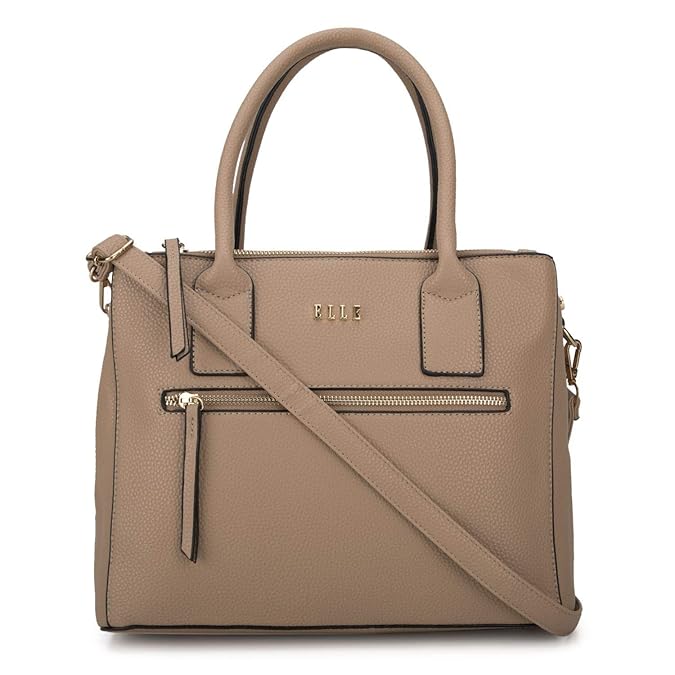 Buy Elle Women's Satchel Bag (Tan) at Amazon.in